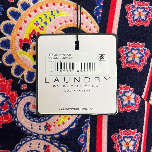 Laundry By Shelli Segal Women's Medallion Knit Dress Size 4 Multicolor - Picture 2 of 6